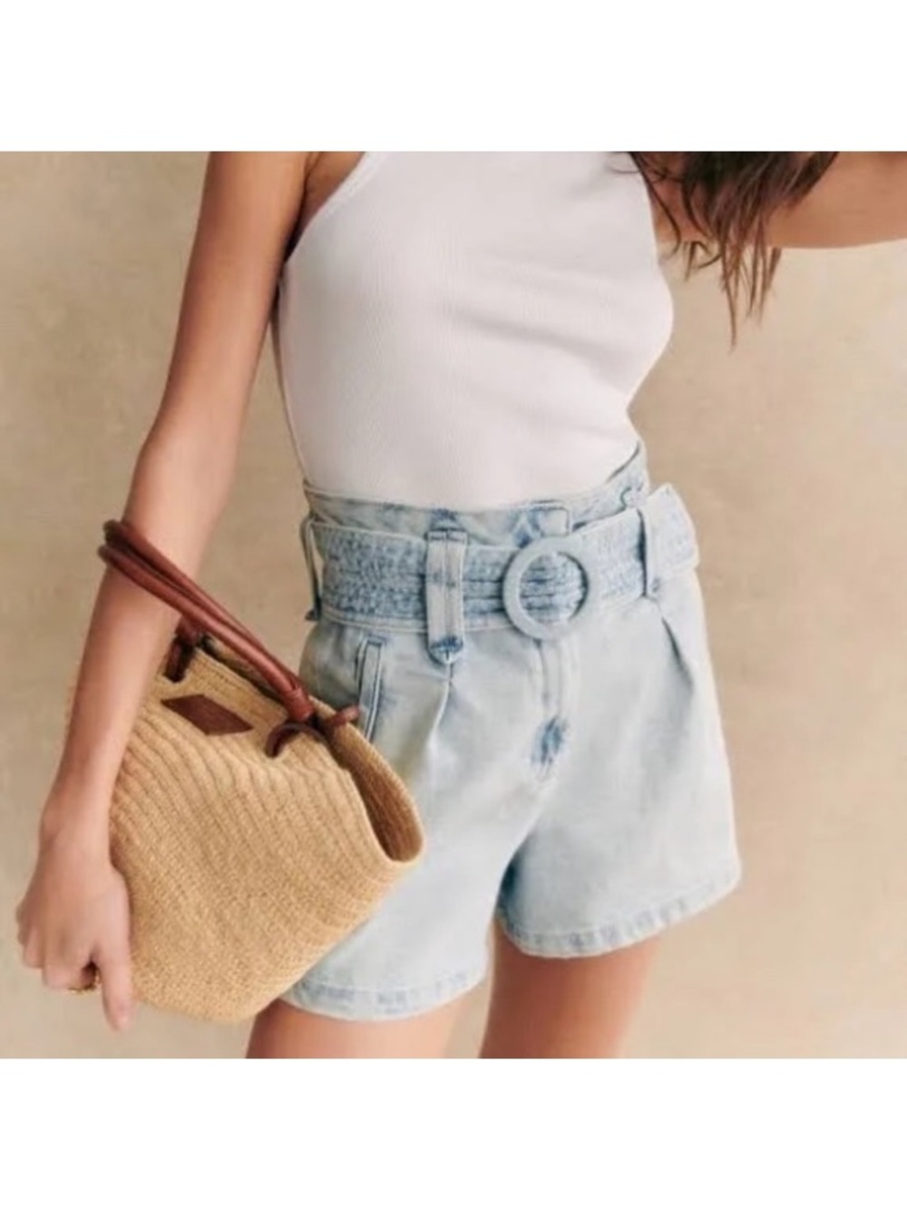 Sezane • Deia Shorts in Light wash denim 40